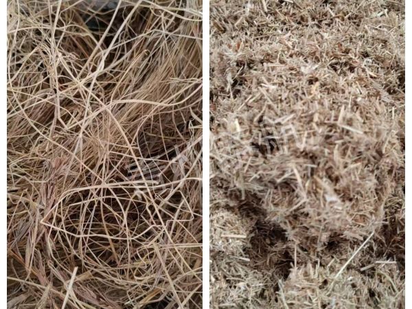 干草粉碎效果對(duì)比